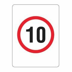 10 in Roundel _Speed Limit_ Sign