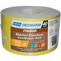 115mm x 40m A123 P120 _ Perforated Master Painters Sandpaper Roll
