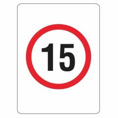 15 in Roundel _Speed Limit_ Sign