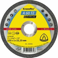 Klingspor Cutting off wheel - (A60TZ) Special / Flat / 13300rpm / INOX, Hard , 115 x 1 x 22mm