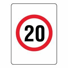 20 in Roundel _Speed Limit_ Sign