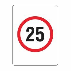 25 in Roundel _Speed Limit_ Sign