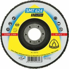 Klingspor Flap disc - (SMT624) Supra / Zirconia / 12°, 80 Grit, 125 x 22mm