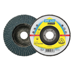 Klingspor Flap disc - (SMT624) Supra / Zirconia / 12°, 60 Grit, 125 x 22mm