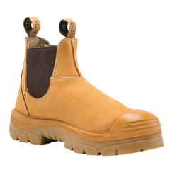 Steel Blue 332101 Hobart Elastic Sided Safety Boot, Wheat With Bumpcap