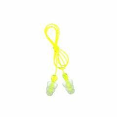 3M P3000 Yellow _ Clear Tri_Flange Earplugs in Polybag_ Corded_ C