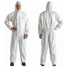 3M Protective Coverall 4510 Type 5_6_ White _ Size Medium 