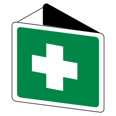 First Aid (With Picto), 225 x 225mm Off Wall, Poly