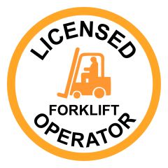 50mm Disc _ Self Adhesive _ Licensed Forklift Operator_ Pack_12
