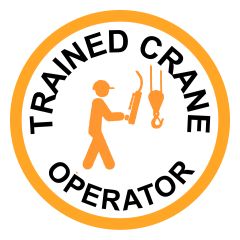 50mm Disc _ Self Adhesive _ Trained Crane Operator_ Pack_12