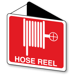 Hose Reel (With Picto), 225 x 225mm Poly, Off Wall