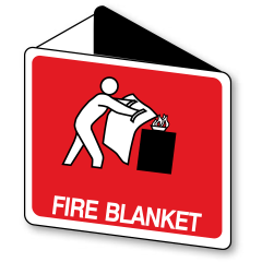 Fire Blanket, 225 x 225mm Poly, Off Wall