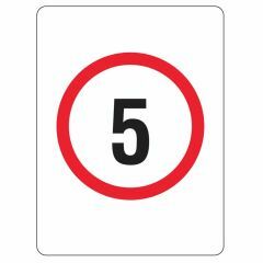 5 in Roundel _Speed Limit_ Sign