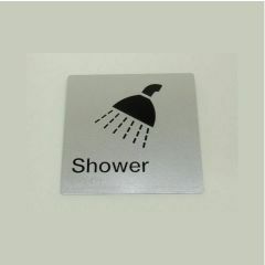 180x180mm - Braille - Silver PVC - Shower