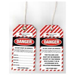 75x160mm _ Tear Proof Tags _ Danger Do Not Start Or Operate Perso