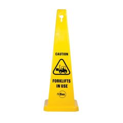 890mm Safety Cone _ Caution Forklifts In Use