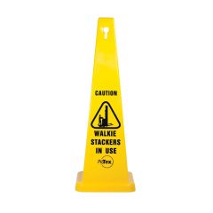 890mm Safety Cone _ Caution Walkie Stacker In Use