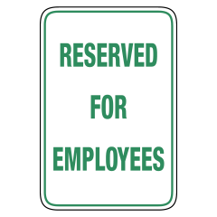 Reserved For Employees, 400 x 300mm Metal