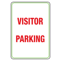 Visitor Parking, 400 x 300mm Metal