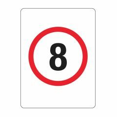 8 in Roundel _Speed Limit_ Sign