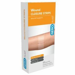 AEROPLAST Wound Closure Strips 3 x 75mm Box_50 _5 strips_card_