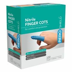 AEROSHIELD Medium Nitrile Finger Cots Box_100