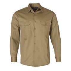 AIW Cotton Drill Shirt_ Long Sleeve_ Khaki