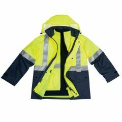 AIW SW20A Hi Vis Two Tone H Reflective 3 in 1 Jacket_ Yellow_Navy
