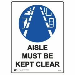 Aisle Must be Kept Clear Sign