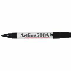 Artline 500A Whiteboard Marker_ 2mm Bullet Nib_ Black
