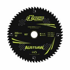 Austsaw Extreme_ Wood with Nails Blade 255mm x 30 Bore x 60 T Thi