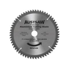 Austsaw _ 210mm _8in_ Aluminium Blade Triple Chip _ 25_16mm Bore 