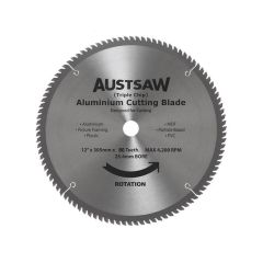 Austsaw _ 300mm _12in_ Aluminium Blade Triple Chip _ 25_4mm Bore 