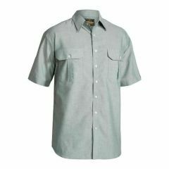 Bisley 135gsm Oxford Business Shirt_ Short Sleeve_ Green