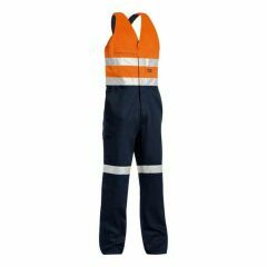 Bisley BAB0359T 310gsm Hoop Reflective Action Back Coveralls_ Org_Navy