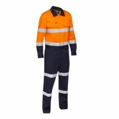 Bisley BC6066T Taped Hi Vis Work Coverall w_ Waist Zip Opening_ O