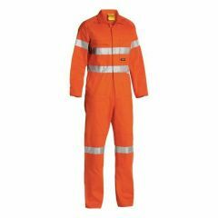 Bisley BC607T8 310gsm Hoop Reflective Cotton Drill Coveralls_ Orange