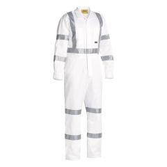 Bisley BC6806T Taped Night Cotton Drill Coverall_ White