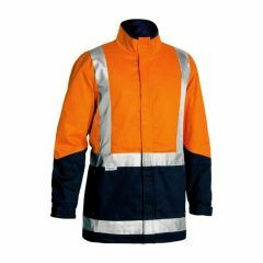Bisley BJ6970T 310gsm H Reflective Cotton Drill 3 in 1 Jacket_ Org_Navy