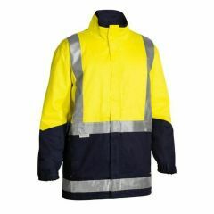 Bisley BJ6970T 310gsm H Reflective Cotton Drill 3 in 1 Jacket_ Yel_Navy