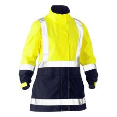 Bisley BJL6766T Women's Taped Hi Vis Recycled Rain Shell Jacket_ 