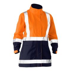 Bisley BJL6766T Women's Taped Hi Vis Recycled Rain Shell Jacket_ 