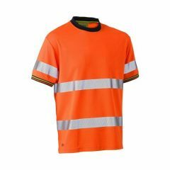 Bisley BK1220T 130gsm Hoop Reflective Polyester Mesh T_Shirt_ Short Sleeve_ Orange