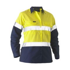 Bisley BL6996T Recycle Women'S Taped Two Tone Hi Vis Drill Shirt_