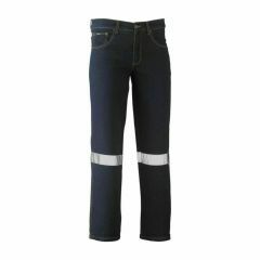 Bisley BP6712T 390gsm Reflective Rough Rider Stretch Jeans_ Navy