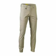 Bisley BPC6028 Stretch Cotton Cargo Cuffed Pants_ Stone