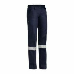 Bisley BPL6007T 310gsm Womens Reflective Drill Work Pants_ Navy