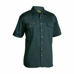 Bisley BS1433 190gsm Original Cotton Drill Shirt_ Short Sleeve_ B