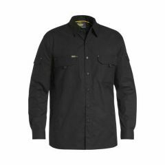 Bisley BS6414 X Airflow Ripstop Shirt_ Long Sleeve_ Black