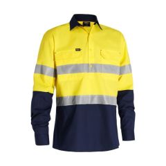 Bisley BSC6415T X Airflow Closed Front Taped Hi Vis Ripstop Shirt